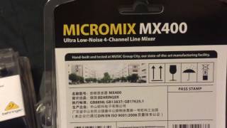 Video thumbnail for Box Opening: Behringer MX400 Mixer by Brian Kupferschmid