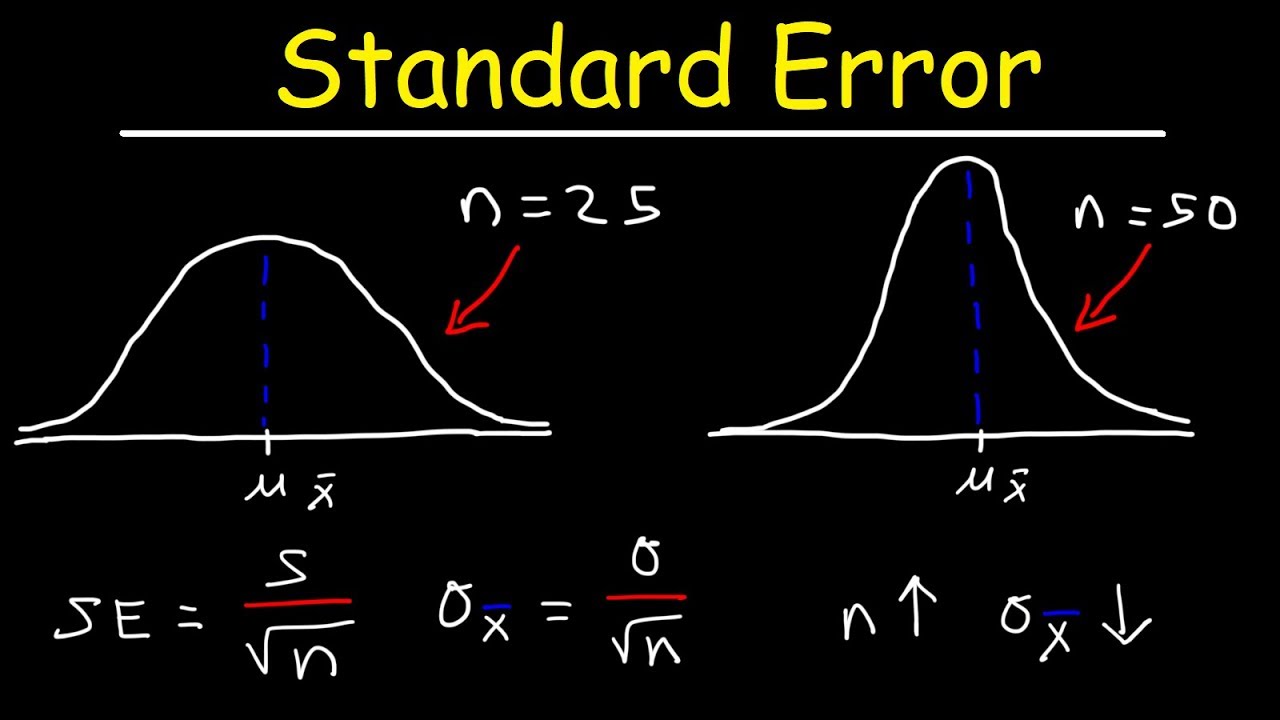 What is the formula for calculating the standard error of the mean