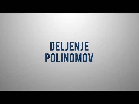 Deljenje polinomov