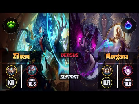 Challenger ZILEAN [Guardian] (Support) VS  MORGANA - Challenger KR Patch 10.8