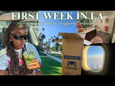 MOVING TO LA ALONE AT 23 | LA Move Diaries Ep.1: moving vlog, first LA apartment, decor, shopping+
