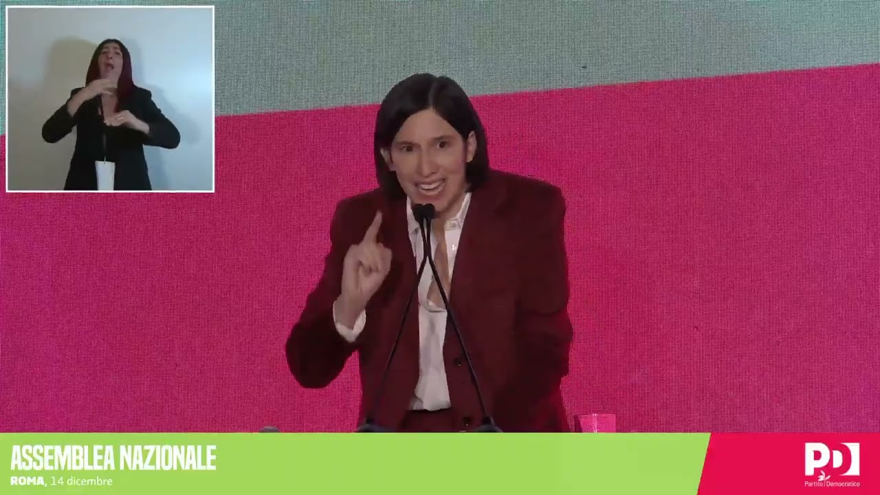 ELLY SCHLEIN INTERVIENE ALL'ASSEMBLEA NAZIONALE DEL PARTITO DEMOCRATICO