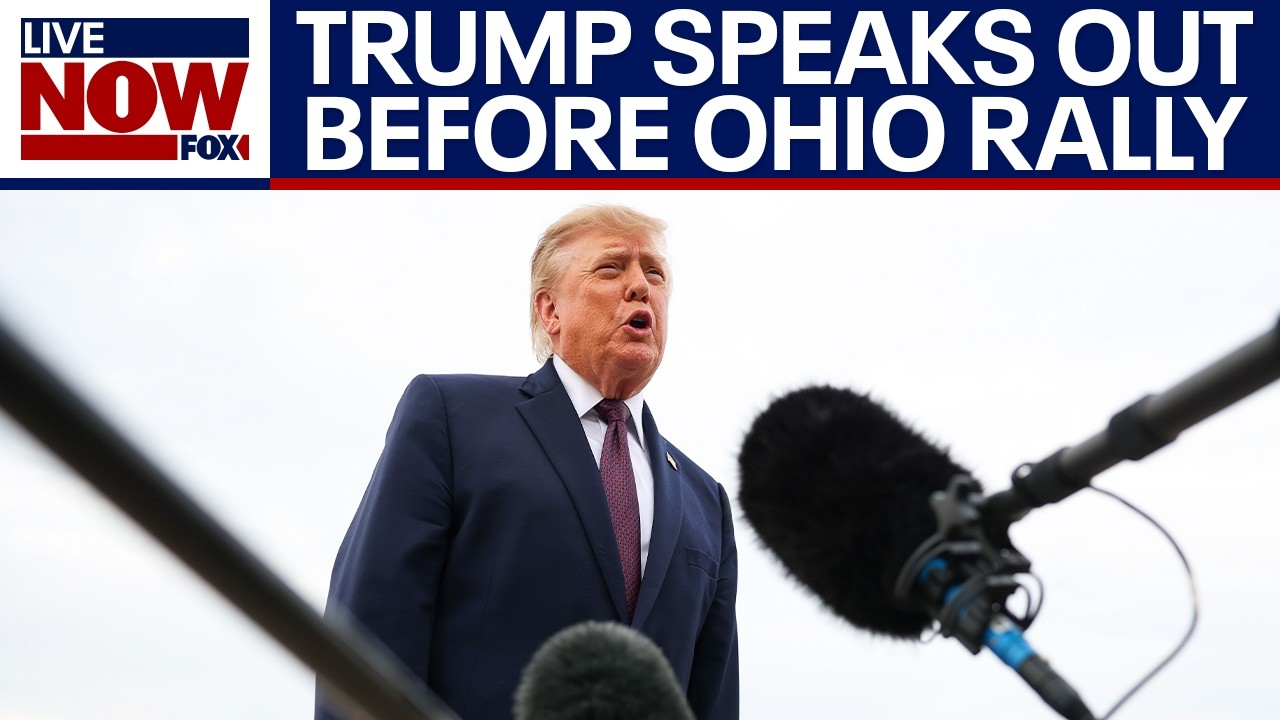 WATCH: President Trump speaks to the media ahead of rally in Ohio