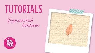 visgraatsteek borduren fishbone stitch