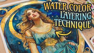 The Secrets Behind My Watercolor Masterpieces 🎨( Greek Mythology Painting 🌙)