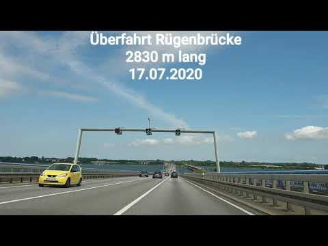 Überfahrt von Stralsund nach Rügen über die Rügenbrücke am 17.07.2020