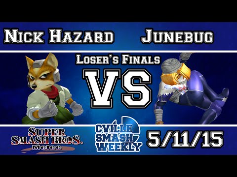 Cville Smash - LS | Nick Hazard (Fox) Vs LS | VGz | Junebug (Sheik) - Losers Finals - Melee