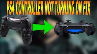 PS4 CONTROLLER NOT TURNING ON FIX