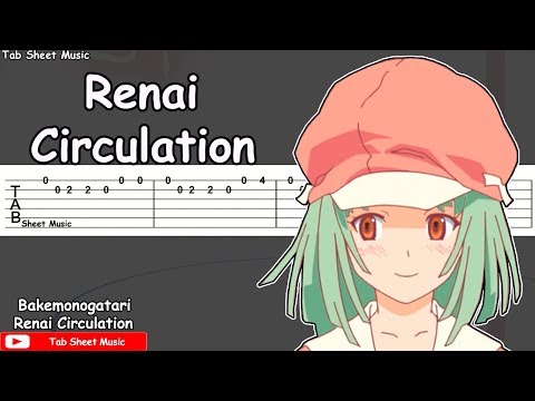 Bakemonogatari OP 4 - Renai Circulation Guitar Tutorial Video