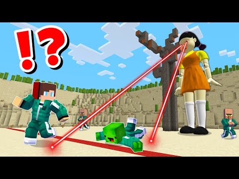 JJ and Mikey in SQUID GAME CHALLENGE in Minecraft / Maizen Minecraft
