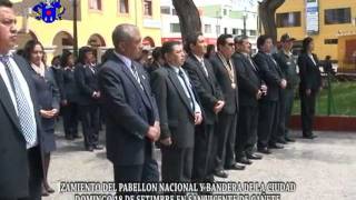 preview picture of video 'IZAMIENTO DEL PABELLÓN NACIONAL Y BANDERA DE LA CIUDAD EN SAN VICENTE DE CAÑETE'
