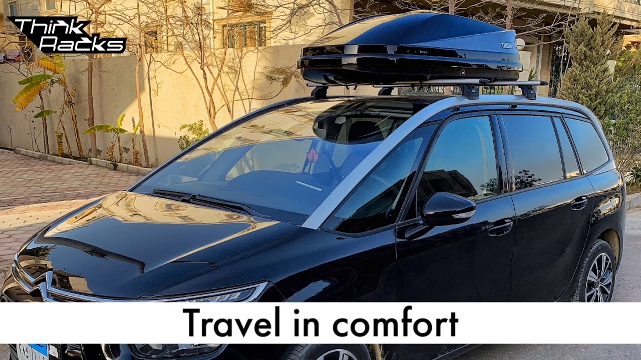 Think Racks: Roof Box on Citroen Grand Picasso Space Tourerالبوكس فوق سيترون مصر