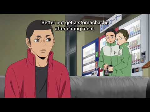 Kuroo and Yaku arguing with Kai just watching