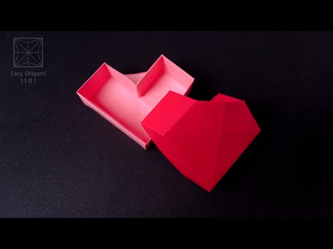 ORIGAMI HEART BOX WITH A LID