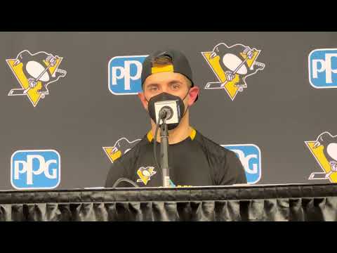 Evan Rodrigues after his first NHL trick in Penguins’ win over Sharks
