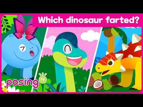 Poop💨Which dinosaur farted? |  Dinosaur Songs | Educational Songs | posingTV