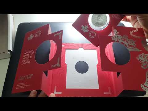 1 oz. 99.99% Pure Silver Coin - Treasured Silver Maple Leaf: Year of the Tiger (2022)