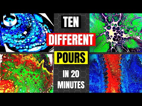 10 Different Acrylic Pouring Techniques | Abstract Fluid Acrylic Art + Music