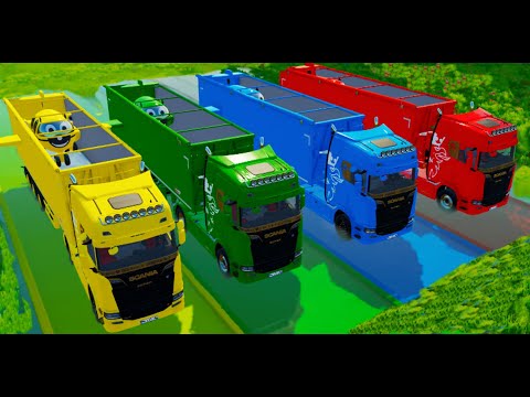 TRANSPORTING COLORED PLANES WITH SCANIA S730 - Farming Simulator 22