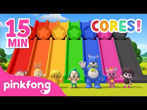 Aprenda as Cores com Hogi e seus Amigos | 15Min | As Cores | Pinkfong @Hogi