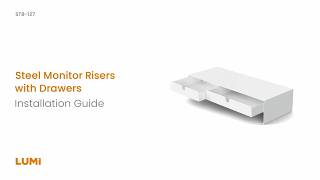Steel Monitor Risers with Drawers | STB-127 | LUMI