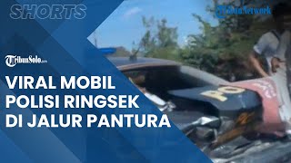 Viral Video Mobil Patroli Polisi Ringsek di Jalur Pantura Indramayu, Disebut Alami Kecelakaan