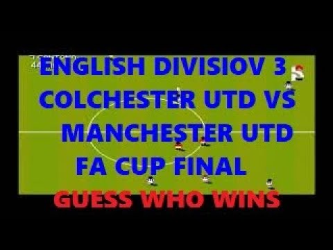 Sensible World of Soccer 96/97:Division 3 Colchester Utd vs Man Utd FA Cup Final Guess who won?