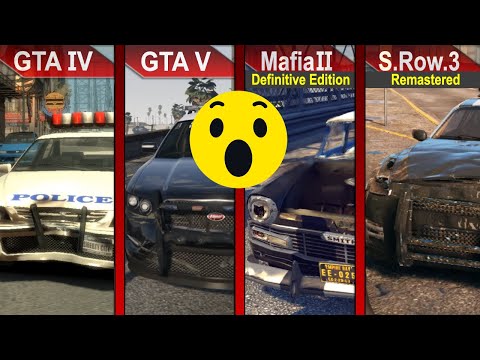 THE BIG COMPARISON | GTA IV vs. GTA V vs. Mafia II Definitive Edition vs. Saints Row 3 Remastered