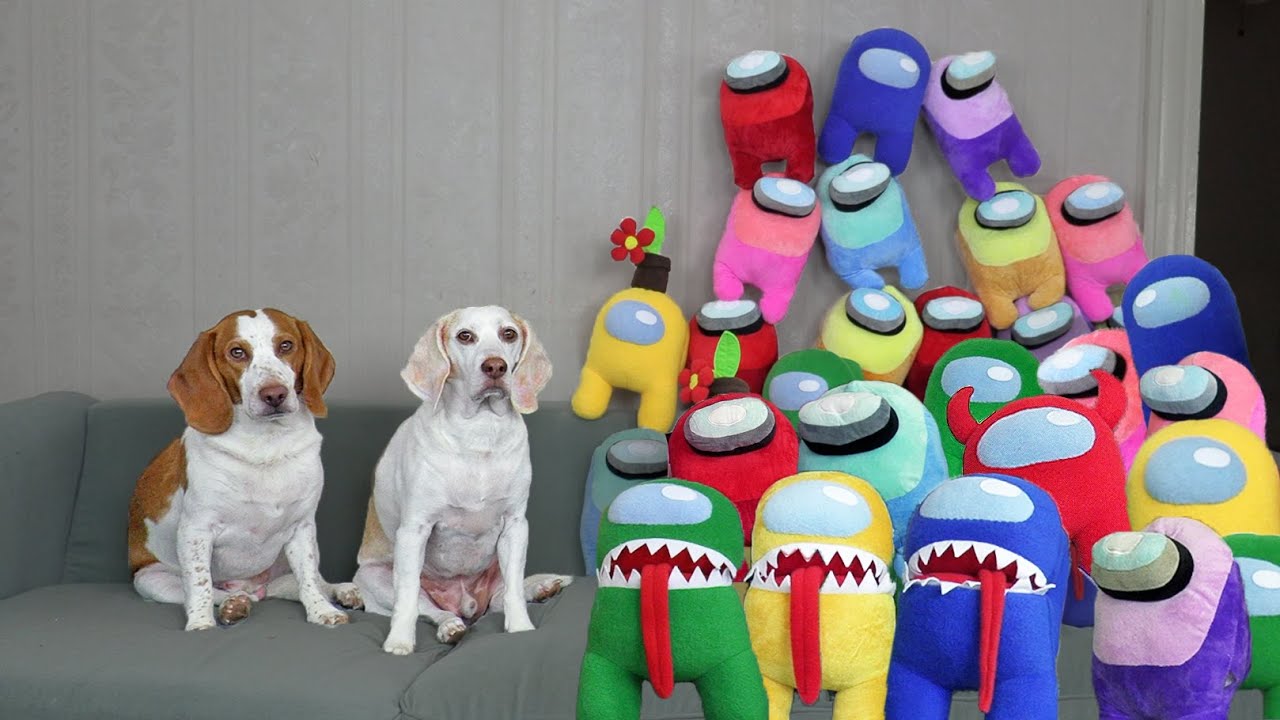 Dogs vs Among Us in Real Life Prank! Will Funny Dogs Maymo & Potpie Go For Imposter or Crewmate?