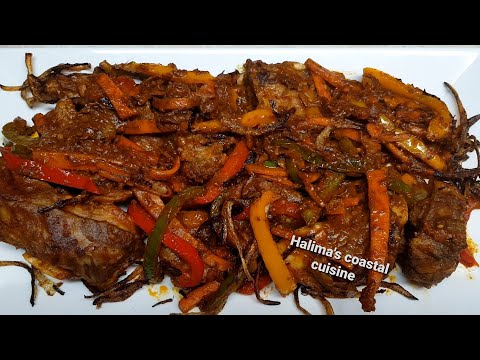 Fried meat / How to make fried meat /Stew meat / Nyama makange / Halima's coastal cuisine