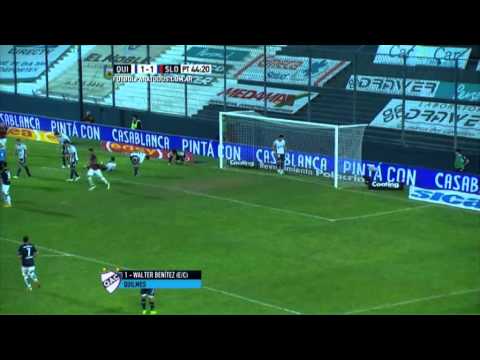 Gol de Benítez (e/c). Quilmes 1 - San Lorenzo 2. Fecha 14. Primera División 2015. FPT.