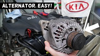 KIA OPTIMA ALTERNATOR REPLACEMENT REMOVAL LOCATION