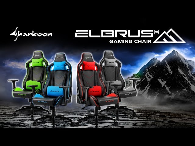 Sharkoon Elbrus 2 Gaming-Stuhl Schwarz/Blau video