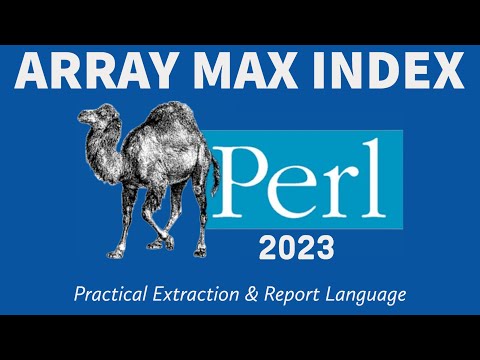 Perl Programming - Array Max Index 2023