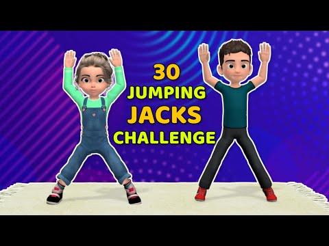 30 JUMPING JACKS CHALLENGE – CARDIO WORKOUT FOR KIDS