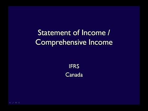 Statement of Income / Comprehensive Income - IFRS - Intermediate Accounting I