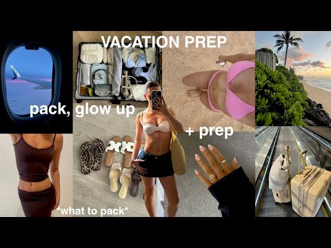 pack with me, glow up + prep for my tropical vacation | travel essentials & haul