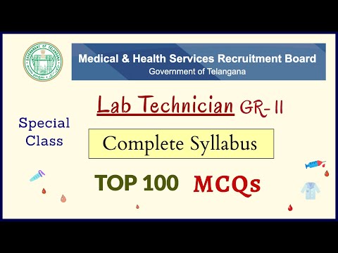 TOP 100 MCQ For MHSRB Lab Technician Exam | AIIMS | MP GROUP 5 | Must Watch | In English