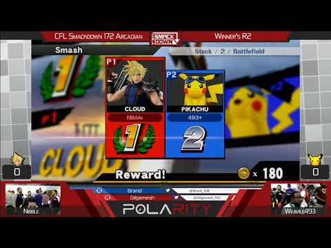 CFL Smackdown 172 WiiU - Nibble (Cloud) vs Weavile493 (Pikachu) - Winners R2