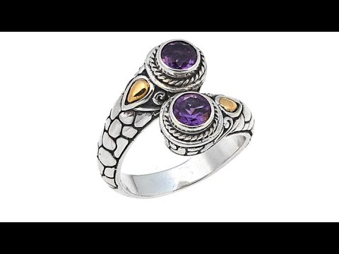 Bali Designs by Robert Manse 0.78ctw Round Amethyst Bypa...