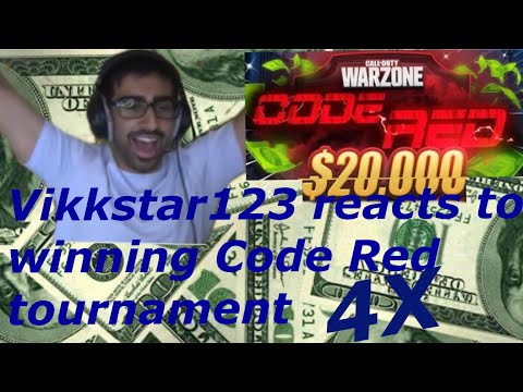 Vikkstar123 reacts to winning the Code Red Tournament ($20000)
