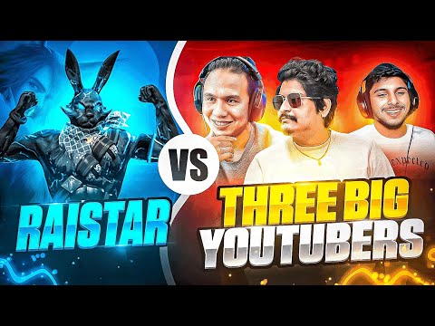 Finally Raistar Vs Big Youtubers 🤯🔥Raistar Handcam Gameplay🤯❤ [Must Watch] - Garena Free Fire Max