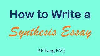 How to Write a Synthesis Essay | AP Lang Q1 Tips | Coach Hall Writes