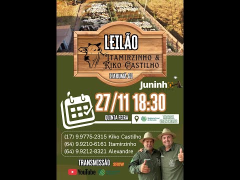 Leilão Parceria SR de Itarumã-GO, Kiko Castilho e Itamirzinho