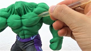Como hacer a HULK Avengers Escultura de  Plastilin