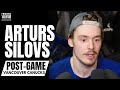Arturs Silovs Reacts to Impressive 42 Save Performance vs. Edmonton Oilers in GM3, Credits Defense