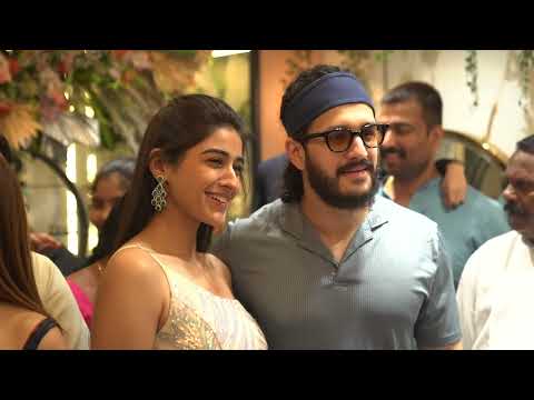 Akkineni Akhil and Sakshi Vaidya Exclusive Visuals @ NVI Salon and Spa Opening | TFPC