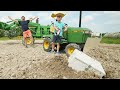 Playing in Dirt and Finding Secret Box | Tractors for kids