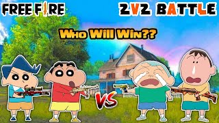 Shinchan and kazama vs masao and bochan in free fi
