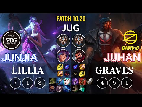EDG JunJia Lillia vs OZ Juhan Graves Jungle - KR Patch 10.20